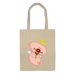 Заказать сумку в Москве. Сумка Ангел с цветком от Ordwen - готовые дизайны и нанесение принтов.