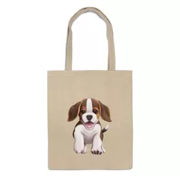 Заказать сумку в Москве. Сумка Собака бигль щенок от tigerda  - готовые дизайны и нанесение принтов.