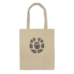 Заказать сумку в Москве. Сумка Сова в цветах от irishkalia - готовые дизайны и нанесение принтов.