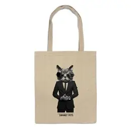 Заказать сумку в Москве. Сумка Монохромный кот от DesertHawk - готовые дизайны и нанесение принтов.