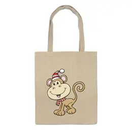 Заказать сумку в Москве. Сумка обезьяна новый год от Amerikanka - готовые дизайны и нанесение принтов.