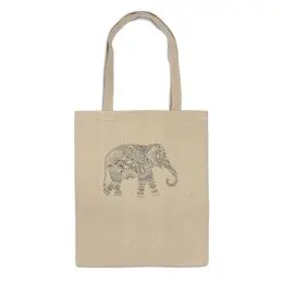 Заказать сумку в Москве. Сумка Рисованный слон от queen  - готовые дизайны и нанесение принтов.