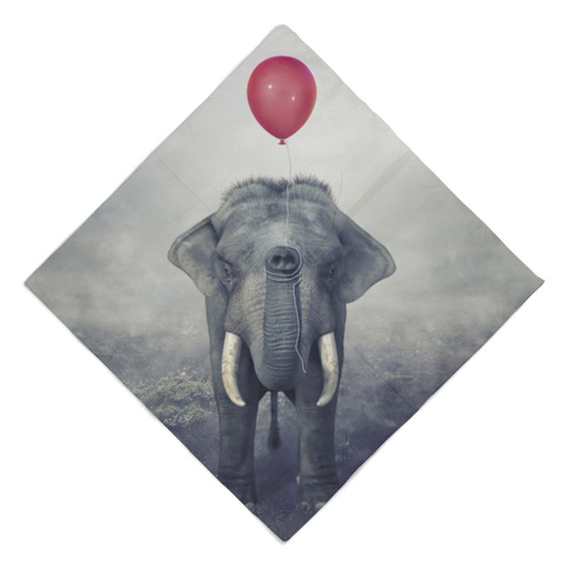 Printio Бандана Красный шар и слон