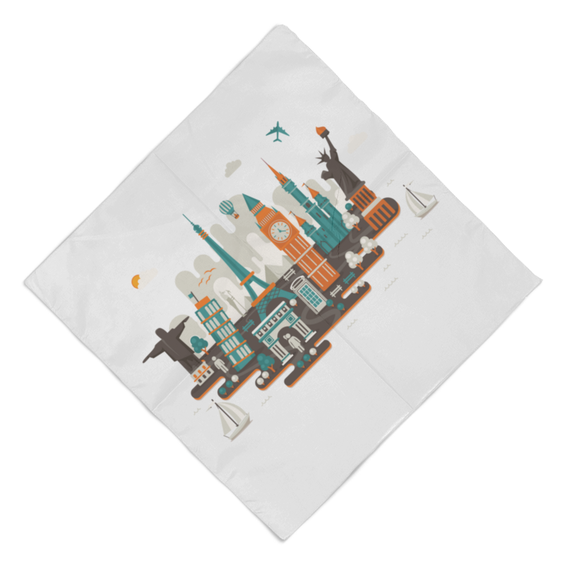 модульная картина пизанская башня летним днем60x36 Printio Бандана Серия: всюдубуду