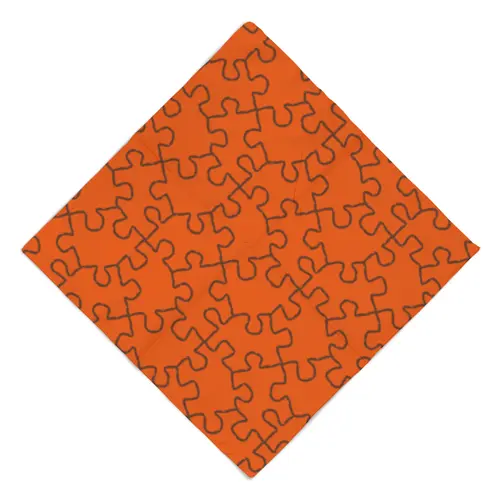 Заказать головной убор в Москве. Бандана Orange Puzzle от Soluvel  - готовые дизайны и нанесение принтов.