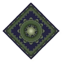 Заказать головной убор в Москве. Бандана Зеленый фрактальный орнамент от Gagik Sargsyan - готовые дизайны и нанесение принтов.
