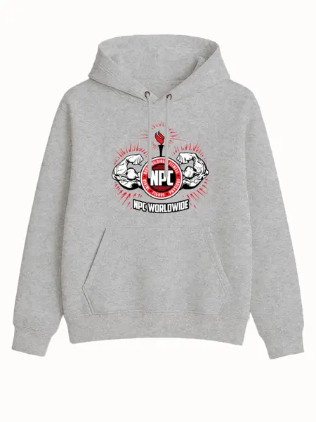 Заказать толстовку в Москве. Толстовка базовая NPC red grey hoody от KinoArt - готовые дизайны и нанесение принтов.