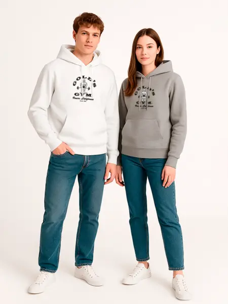 Заказать толстовку в Москве. Толстовка базовая Golds Gym 1965 Venice California hoody grey от KinoArt - готовые дизайны и нанесение принтов.