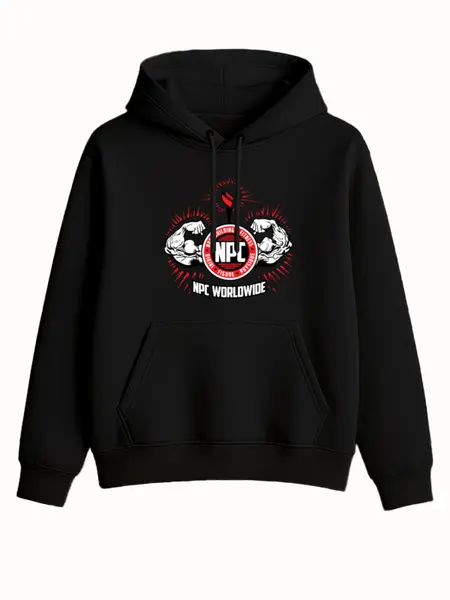 Заказать толстовку в Москве. Толстовка базовая NPC red black hoody от KinoArt - готовые дизайны и нанесение принтов.