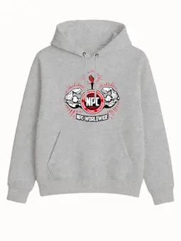 Заказать толстовку в Москве. Толстовка базовая NPC red grey hoody от KinoArt - готовые дизайны и нанесение принтов.