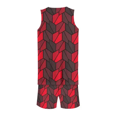 Заказать баскетбольную форму в Москве. Баскетбольная форма Rumpled Red от Soluvel  - готовые дизайны и нанесение принтов.