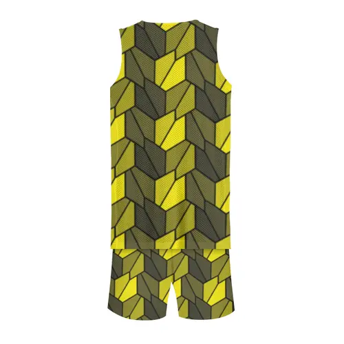 Заказать баскетбольную форму в Москве. Баскетбольная форма Rumpled Yellow от Soluvel  - готовые дизайны и нанесение принтов.