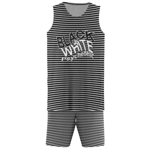 Заказать баскетбольную форму в Москве. Баскетбольная форма Черно-белая психоделика. от Zorgo-Art  - готовые дизайны и нанесение принтов.