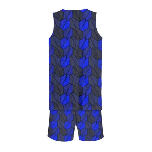 Заказать баскетбольную форму в Москве. Баскетбольная форма Rumpled Blue от Soluvel  - готовые дизайны и нанесение принтов.