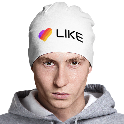 Заказать головной убор в Москве. Шапка классическая унисекс Like  от DESIGNER   - готовые дизайны и нанесение принтов.