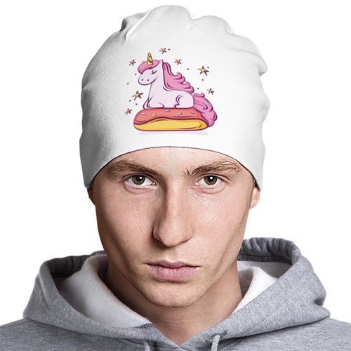Заказать головной убор в Москве. Шапка классическая унисекс Unicorn Donut от Jimmy Flash - готовые дизайны и нанесение принтов.