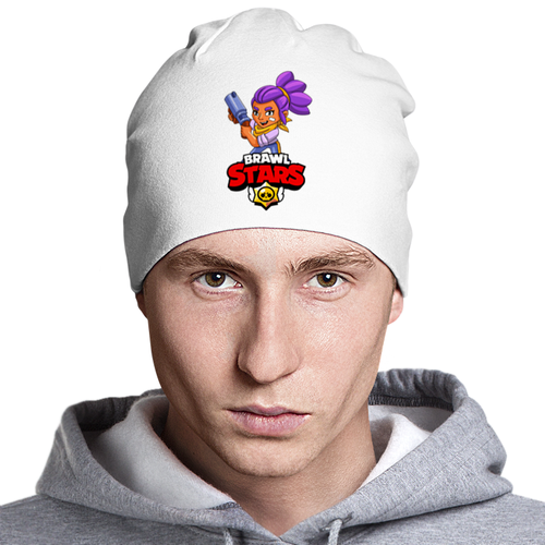 Заказать головной убор в Москве. Шапка классическая унисекс BRAWL STARS SHELLY  от geekbox - готовые дизайны и нанесение принтов.