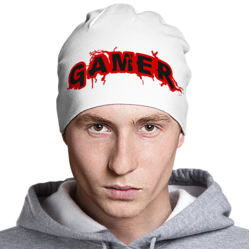 Заказать головной убор в Москве. Шапка классическая унисекс Gamer от Leichenwagen - готовые дизайны и нанесение принтов.