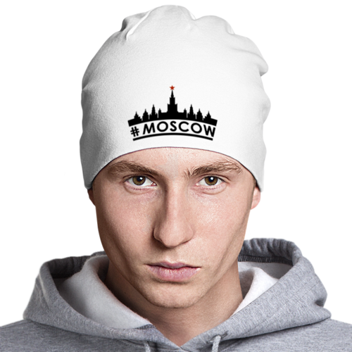 Заказать головной убор в Москве. Шапка классическая унисекс #moscow от muzaka101 - готовые дизайны и нанесение принтов.