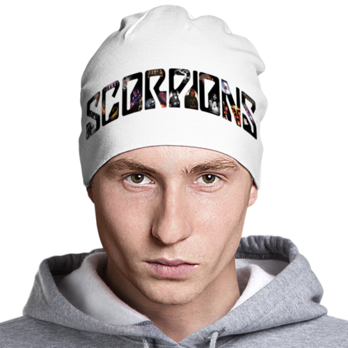 Заказать головной убор в Москве. Шапка классическая унисекс Scorpions Band от Leichenwagen - готовые дизайны и нанесение принтов.