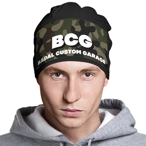 Заказать головной убор в Москве. Шапка классическая унисекс BCG (Badal Custom Garage) от troyaperformans@mail.ru - готовые дизайны и нанесение принтов.