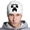 Заказать головной убор в Москве. Шапка классическая унисекс MINECRAFT CREEPER от weeert - готовые дизайны и нанесение принтов.