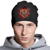 Заказать головной убор в Москве. Шапка классическая унисекс Wolf & Fire от Аня Лукьянова - готовые дизайны и нанесение принтов.