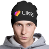 Заказать головной убор в Москве. Шапка классическая унисекс Like  от DESIGNER   - готовые дизайны и нанесение принтов.