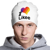 Заказать головной убор в Москве. Шапка классическая унисекс Likee (LIKE Video) от weeert - готовые дизайны и нанесение принтов.