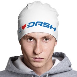 Заказать головной убор в Москве. Шапка классическая унисекс I love dash от Константин Тотьмянин - готовые дизайны и нанесение принтов.