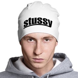 Заказать головной убор в Москве. Шапка классическая унисекс Stussy от DESIGNER   - готовые дизайны и нанесение принтов.