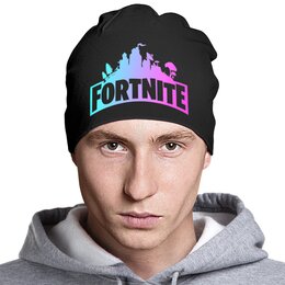 Заказать головной убор в Москве. Шапка классическая унисекс FORTNITE от geekbox - готовые дизайны и нанесение принтов.