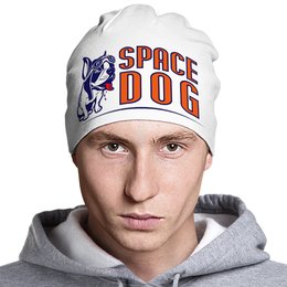 Заказать головной убор в Москве. Шапка классическая унисекс Space Dog от Leichenwagen - готовые дизайны и нанесение принтов.