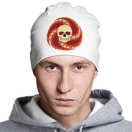 Заказать головной убор в Москве. Шапка классическая унисекс Skull Art от Leichenwagen - готовые дизайны и нанесение принтов.