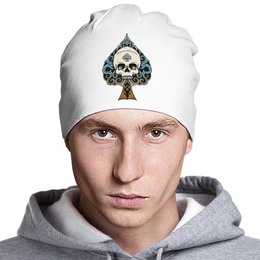 Заказать головной убор в Москве. Шапка классическая унисекс Череп - skull (цветная) от Chance777 - готовые дизайны и нанесение принтов.