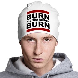 Заказать головной убор в Москве. Шапка классическая унисекс Burn! от gopotol - готовые дизайны и нанесение принтов.