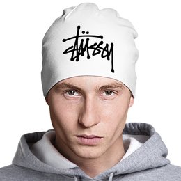 Заказать головной убор в Москве. Шапка классическая унисекс Stussy от DESIGNER   - готовые дизайны и нанесение принтов.