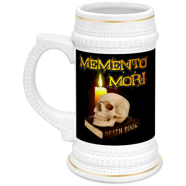 Printio Кружка пивная Memento mori. помни о смерти. пивная кружка большая трогать опасно для жизни