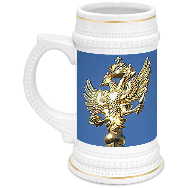 Printio Кружка пивная Двуглавый орел. кружка с принтом орел двуглавый орел кружка с рисунком кружка в подарок кружка для чая
