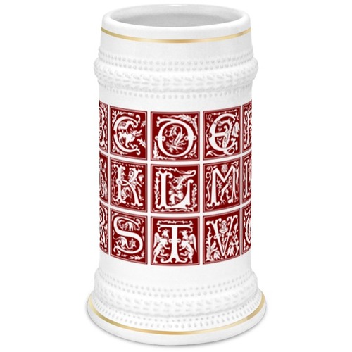 Заказать кружку в Москве. Кружка пивная Декоративный латинский алфавит XVI века от trend - готовые дизайны и нанесение принтов.