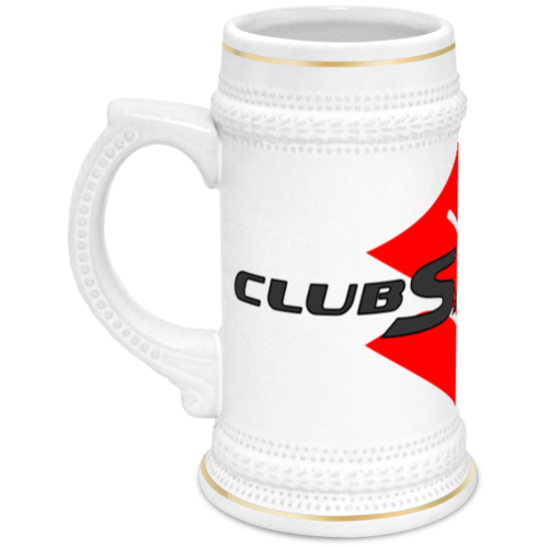 Заказать кружку в Москве. Кружка пивная Клубная пивная кружка (Suzuki) от Club SX4 - готовые дизайны и нанесение принтов.