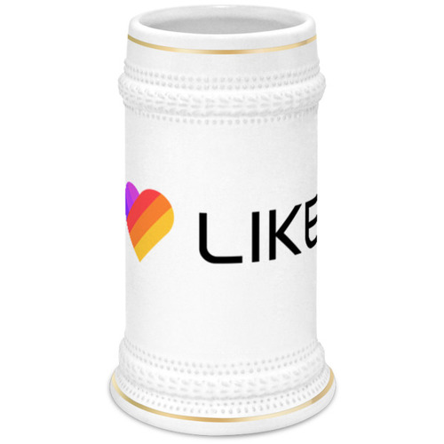 Заказать кружку в Москве. Кружка пивная Like  от DESIGNER   - готовые дизайны и нанесение принтов.