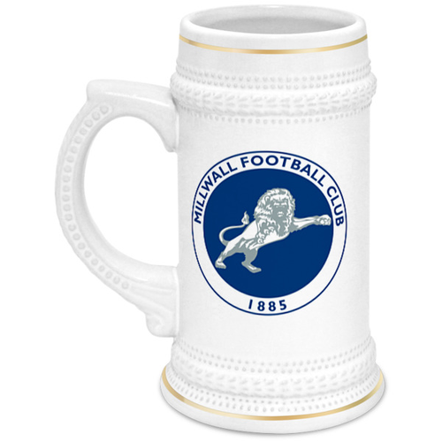 Заказать кружку в Москве. Кружка пивная Millwall FC logo beer cup от Millwall Supporters Club Russia - готовые дизайны и нанесение принтов.