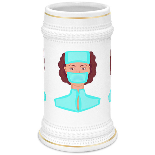 Заказать кружку в Москве. Кружка пивная Медсестра в маске от Stil na yarkosti - готовые дизайны и нанесение принтов.