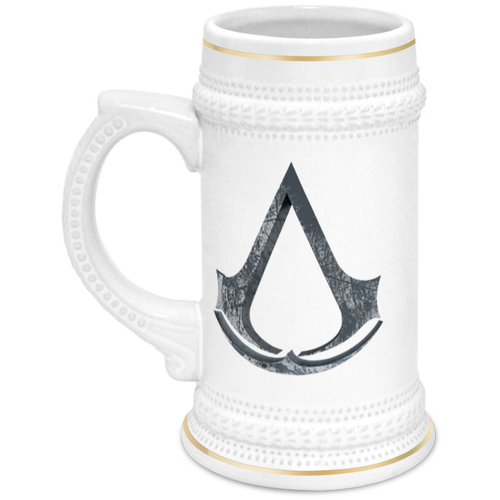 Заказать кружку в Москве. Кружка пивная Assassin’s Creed от GeekFox  - готовые дизайны и нанесение принтов.