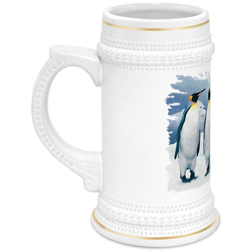 Заказать кружку в Москве. Кружка пивная Три пингвина от valezar - готовые дизайны и нанесение принтов.