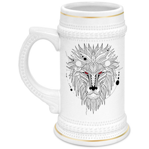Заказать кружку в Москве. Кружка пивная Лев ( Lion ) от Zamula - готовые дизайны и нанесение принтов.