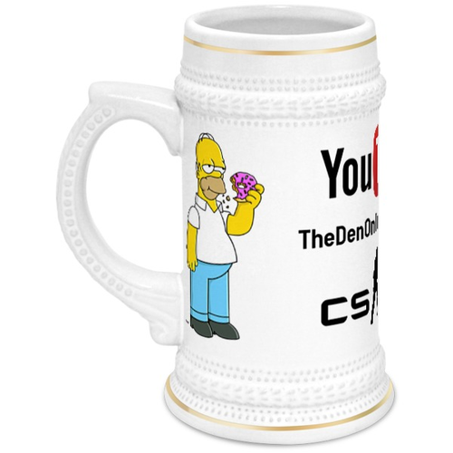 Заказать кружку в Москве. Кружка пивная OFFICIAL CUP CHANNEL THEDENONLINE CHANNEL от TheDenOnline Channel - готовые дизайны и нанесение принтов.