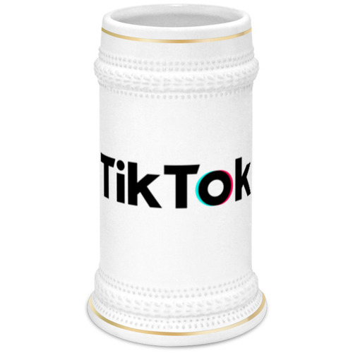Заказать кружку в Москве. Кружка пивная TikTok  от DESIGNER   - готовые дизайны и нанесение принтов.
