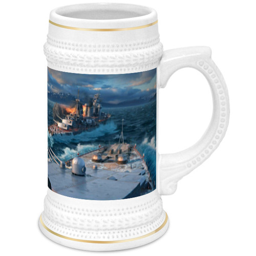 Заказать кружку в Москве. Кружка пивная World of Warships  от TheAndarz  - готовые дизайны и нанесение принтов.